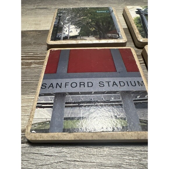 University of Georgia Ceramic Coasters -  Set of 4. - Picture 2 of 14